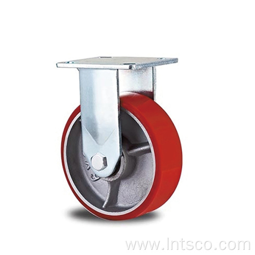 Heavy Duty PU on Iron Rigid Casters